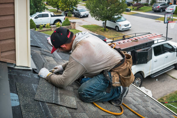 Professional Emergency Roof Repair technician working in Woodville, WV